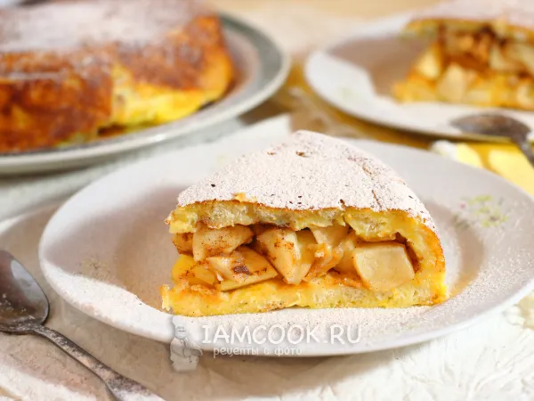 Фото блюда: Шарлотка из батона с яблоками