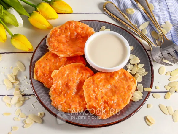 Фото блюда: Морковные оладьи на пару