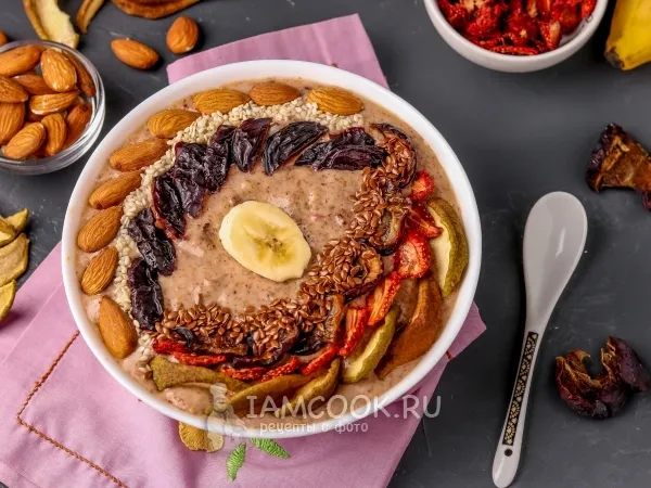 Фото блюда: Смузи-боул с клетчаткой и сухофруктами