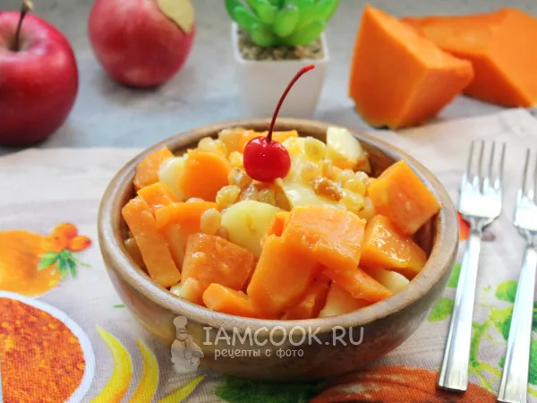 Фото блюда: Тушеная тыква с яблоками