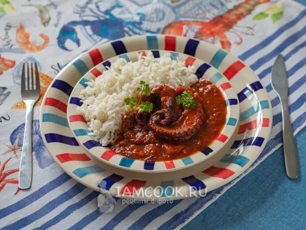 Фото блюда: Осьминог в томатном соусе