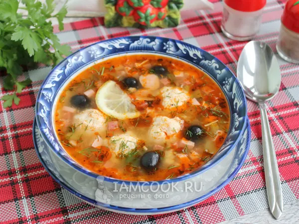 Фото блюда: Солянка с фрикадельками