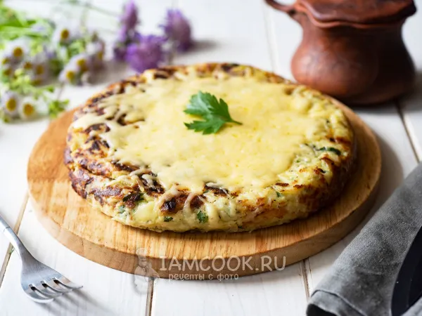 Фото блюда: Картофельный пирог на сковороде