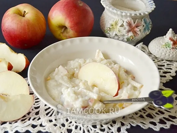 Фото блюда: Рисовая каша с яблоками