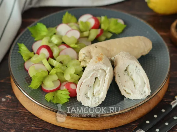 Фото блюда: Куриные рулетики с творожным сыром