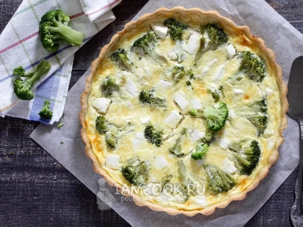 Фото блюда: Киш с брокколи и брынзой