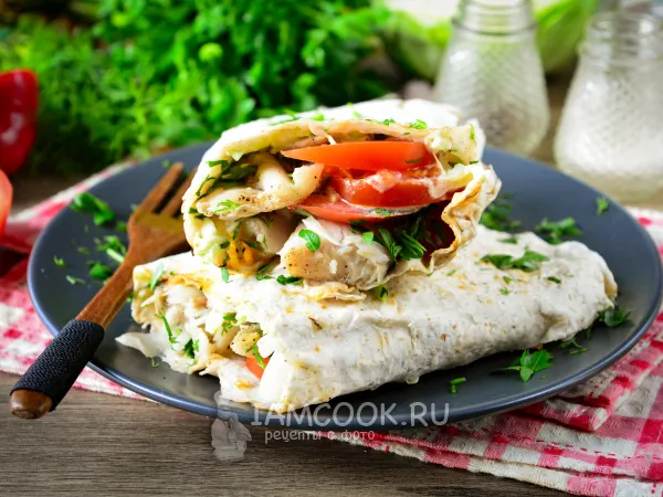 Фото блюда: Шаурма с рыбой