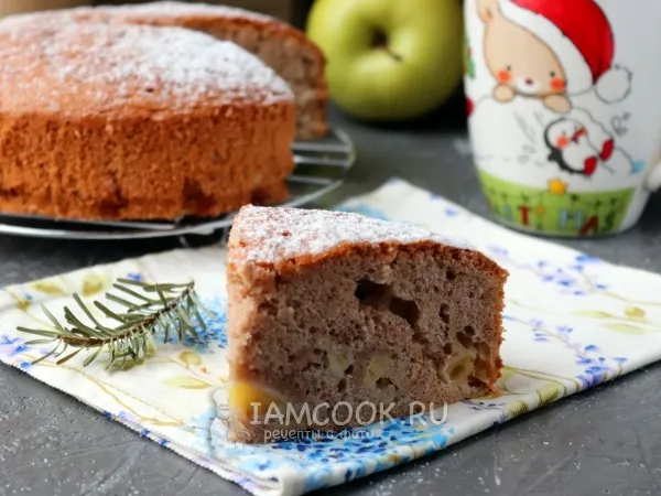 Фото блюда: Шарлотка с яблоками и корицей