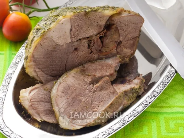 Фото блюда: Баранья нога, запеченная в духовке в фольге