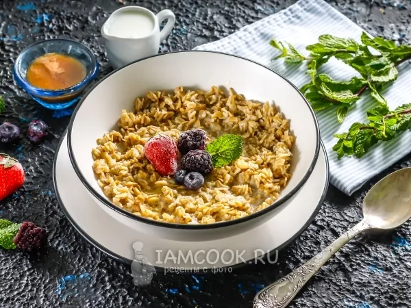 Фото блюда: Овсянка на молоке в микроволновке