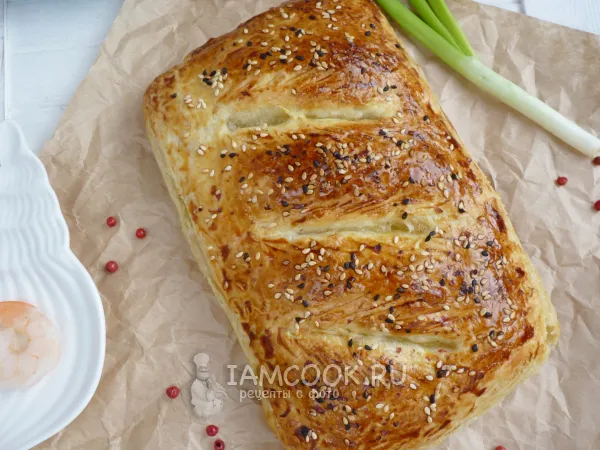 Фото блюда: Пирог с креветками и горгонзолой