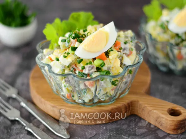 Фото блюда: Оливье с телятиной