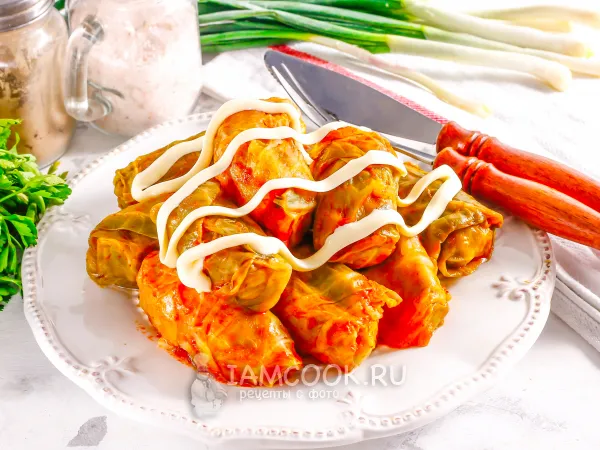 Фото блюда: Голубцы из баранины и молодой капусты