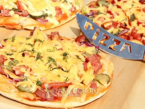 Фото блюда: Пицца на творожном тесте