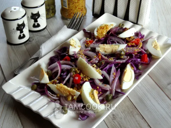 Фото блюда: Салат с красной капустой с яйцом