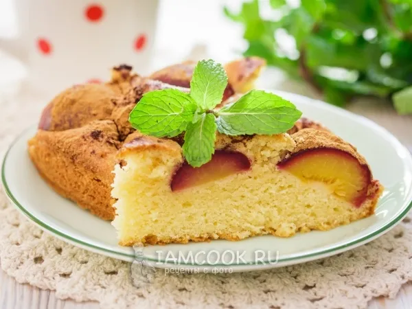 Фото блюда: Пирог со сливами и корицей