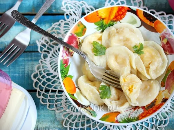 Фото блюда: Пельмени с сыром