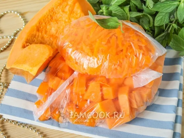 Фото блюда: Заморозка тыквы на зиму