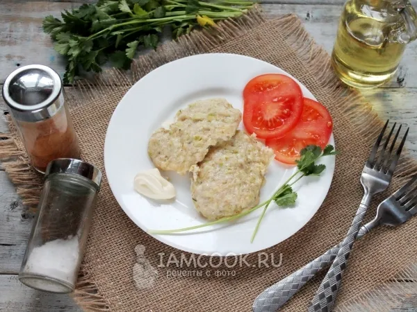 Фото блюда: Котлеты из куриного фарша с цукини в пароварке