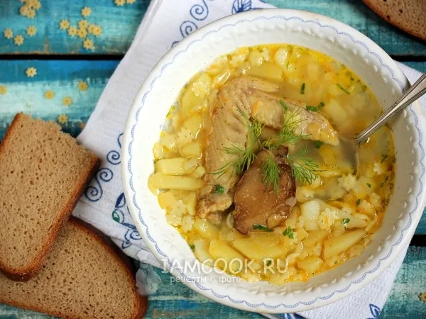 Фото блюда: Куриный суп с потрохами