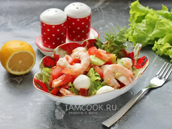 Фото блюда: Салат «Афина» с креветками