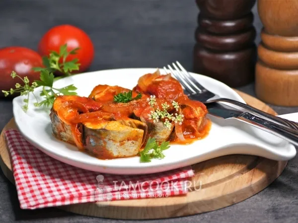 Фото блюда: Скумбрия в томате