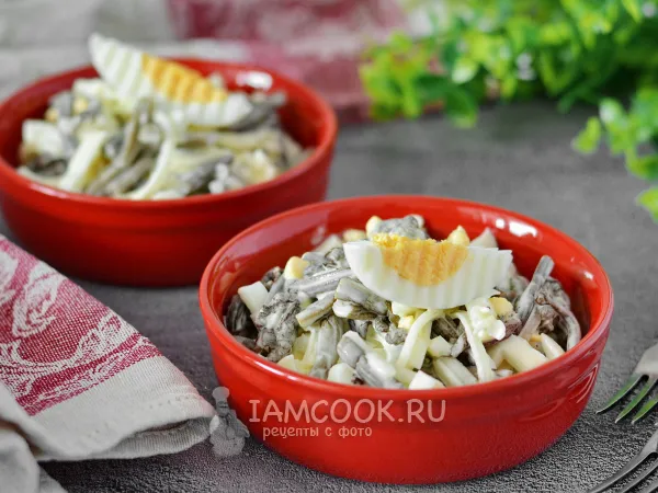 Фото блюда: Салат из папоротника с яйцом