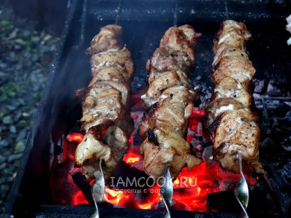 Фото блюда: Шашлык с аджикой и соевым соусом