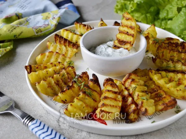Фото блюда: Картошка по-деревенски в аэрогриле