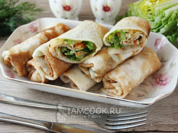 Фото блюда: Блины с пекинской капустой
