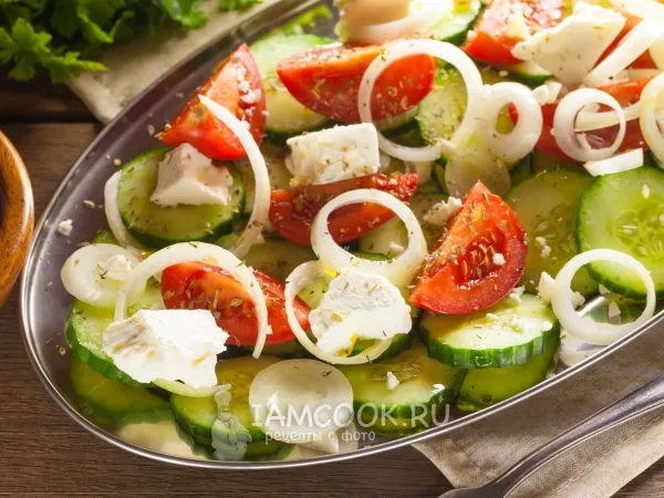 Фото блюда: Простой греческий салат (по-гречески)