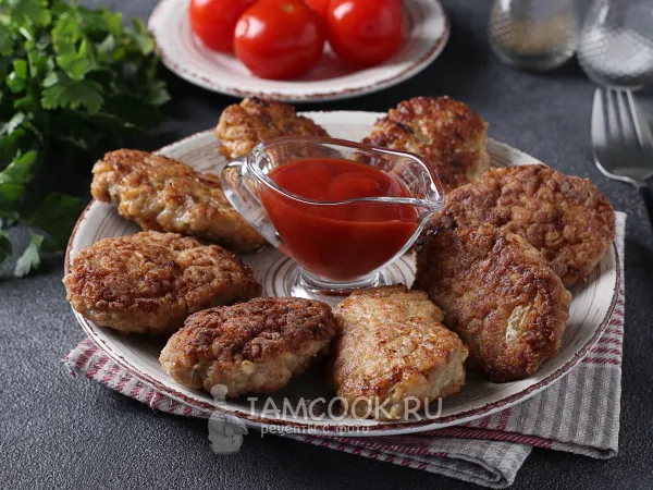 Фото блюда: Котлеты из индейки с овсяными хлопьями