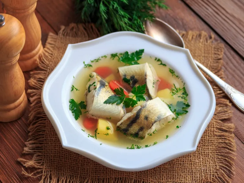 Фото блюда: Уха из судака по-домашнему