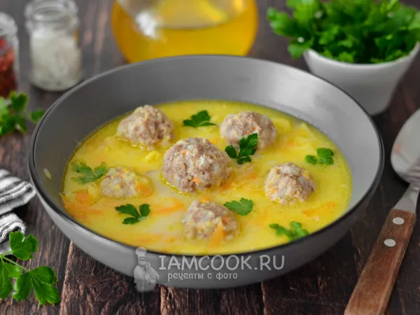 Фото блюда: Суп с замороженными фрикадельками