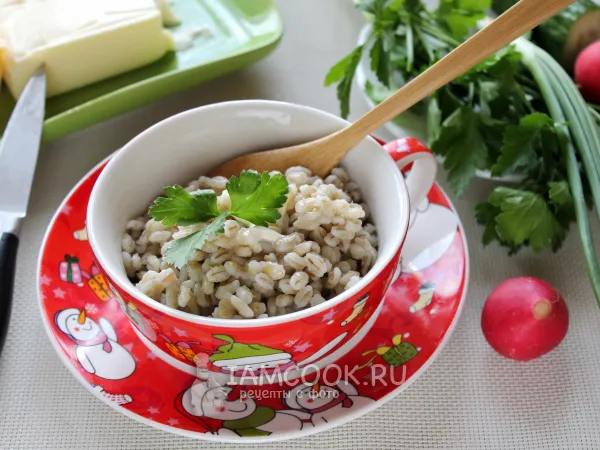 Фото блюда: Перловая каша в микроволновке