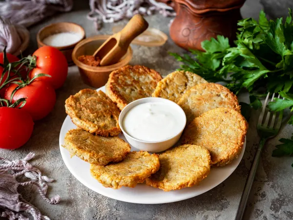 Фото блюда: Оладьи из топинамбура