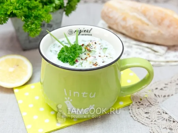 Фото блюда: Окрошка на греческом йогурте