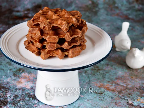 Фото блюда: Банановые вафли ПП в вафельнице