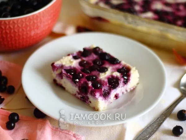 Фото блюда: Творожная запеканка со смородиной