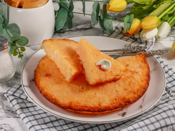 Фото блюда: Рисовая запеканка с киселем