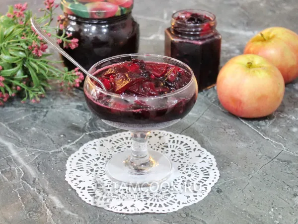 Фото блюда: Варенье из яблок и черной смородины на зиму