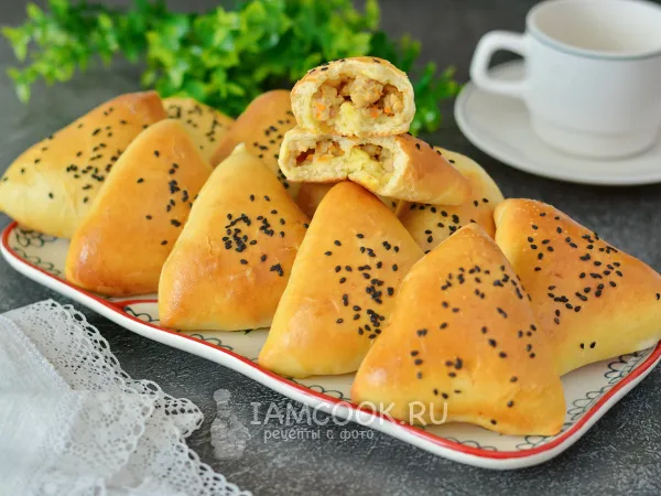 Фото блюда: Пирожки с индейкой в духовке