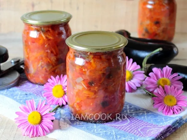 Фото блюда: Салат из баклажанов на зиму