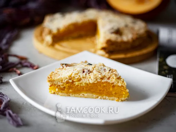 Фото блюда: Пирог с тыквой и апельсином (насыпной)