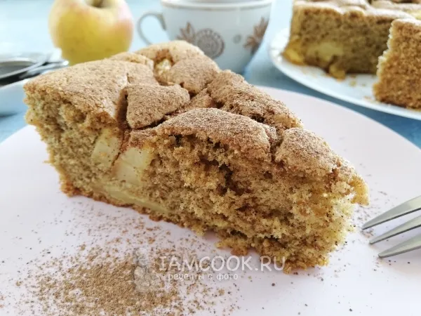 Фото блюда: Безглютеновый пирог из рисовой муки с яблоками