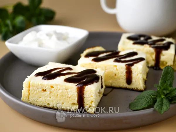 Фото блюда: Творожная запеканка без манки на сковороде