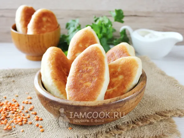 Фото блюда: Жареные пирожки с чечевицей