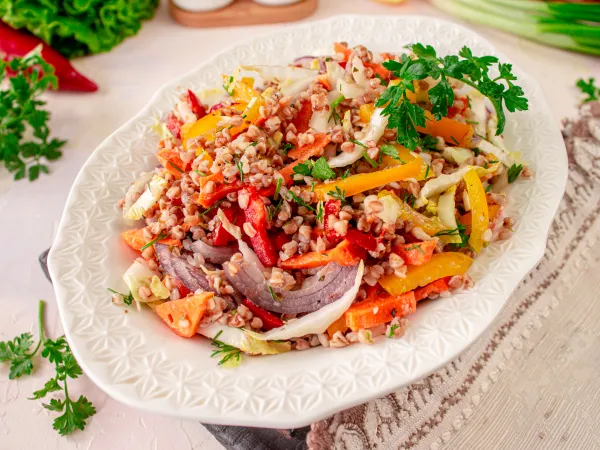 Фото блюда: Гречневый салат (постный)