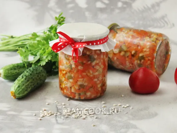 Фото блюда: Рассольник на зиму с перловкой и свежими огурцами