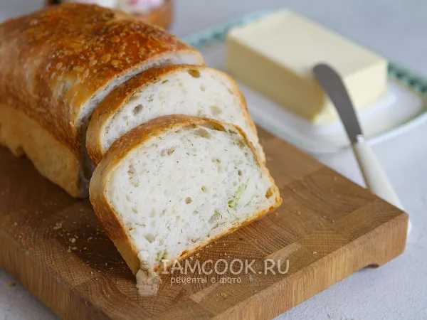 Фото блюда: Хлеб с чесноком и укропом